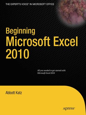 cover image of Beginning Microsoft Excel 2010